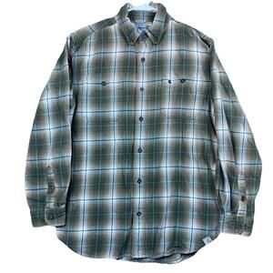 Carhartt Men’s Flannel Shirt L Relaxed Fit Green Plaid Long Sleeve